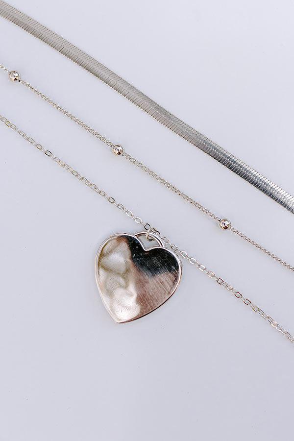 Cherished Love Layered Necklace in Silver Product Image