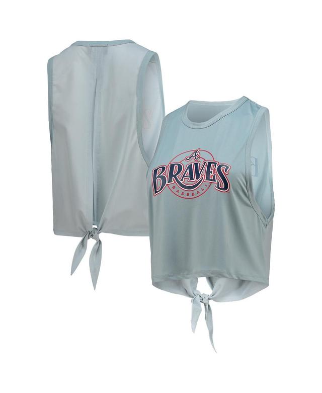 Womens The Wild Collective Light Blue Atlanta Braves Open Back Twist-Tie Tank Top Product Image