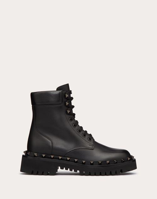 ROCKSTUD CALFSKIN COMBAT BOOT WITH MATCHING STUDS 50MM Product Image