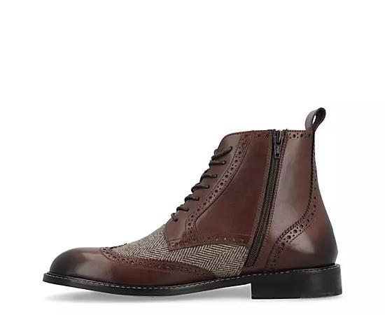 Thomas & Vine Jarett Mens Wingtip Ankle Boots Blue Product Image