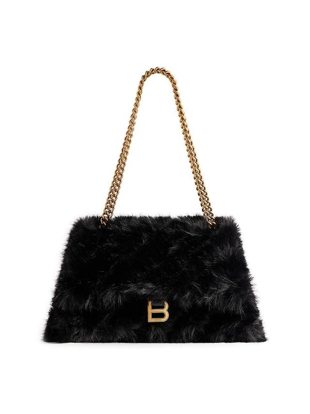 Womens Crush Medium Chain Bag In Faux Fur Product Image