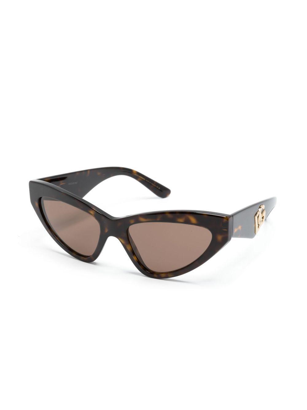 Cat-eye Frame Sunglasses In Brown Product Image