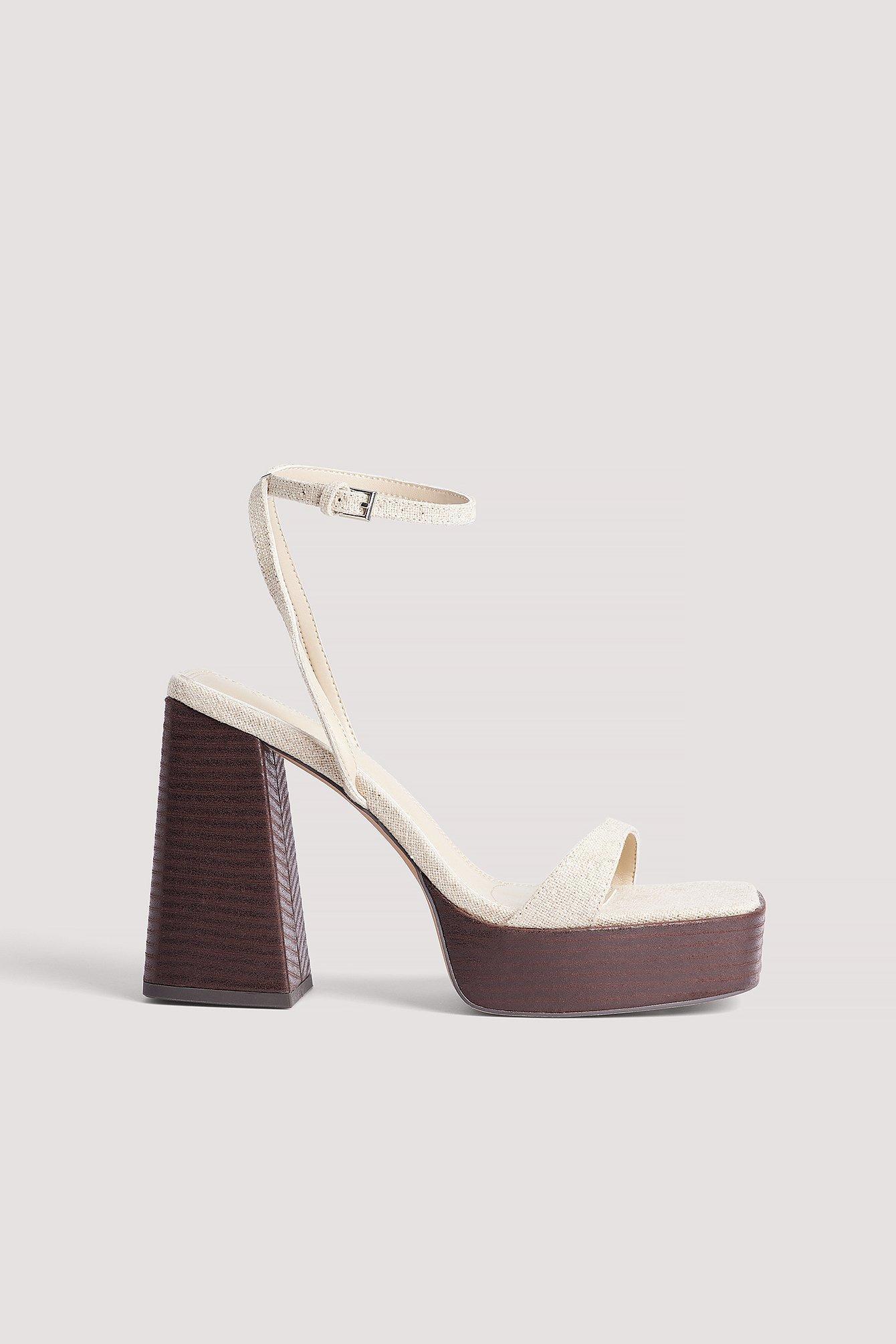 Wooden Heel Platform Sandals product image