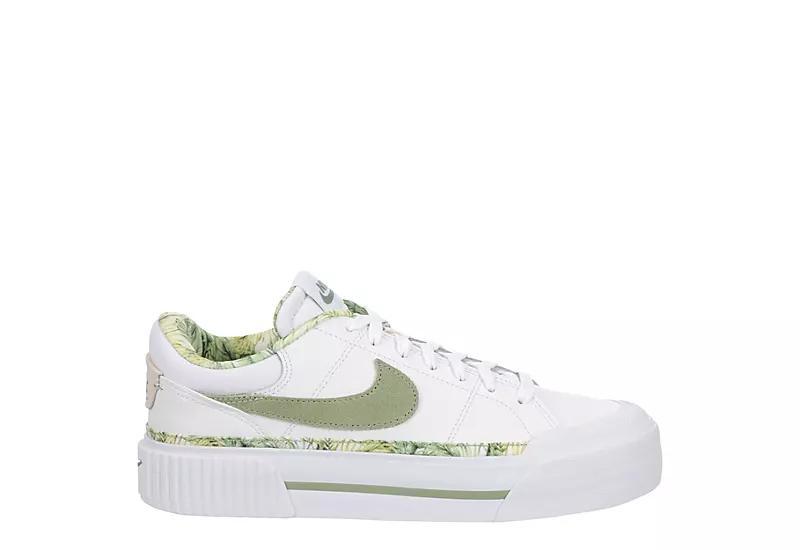 Nike Womens Court Legacy Lift Platform Casual Sneakers from Finish Line - WHITE Product Image