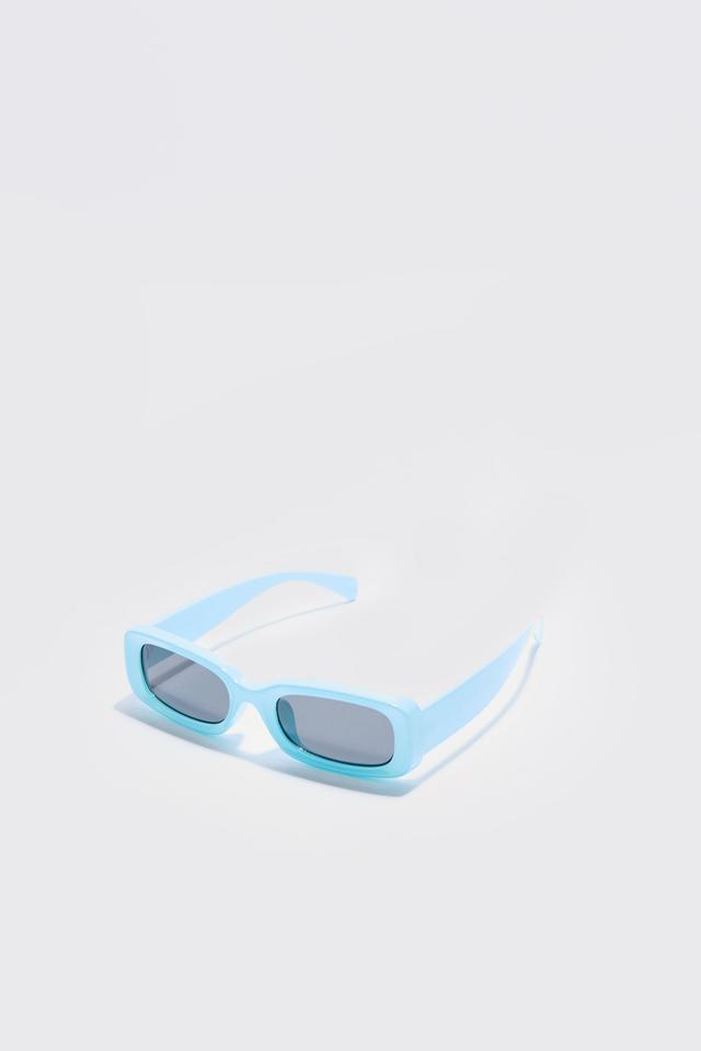 Chunky Plastic Rectangular Sunglasses | boohooMAN USA Product Image