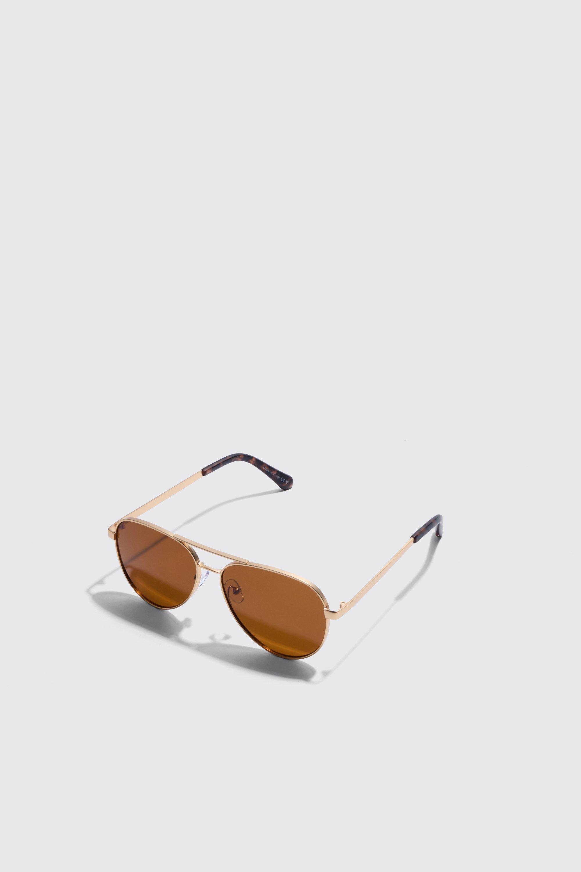 Aviator Matte Sunglasses | boohooMAN USA Product Image