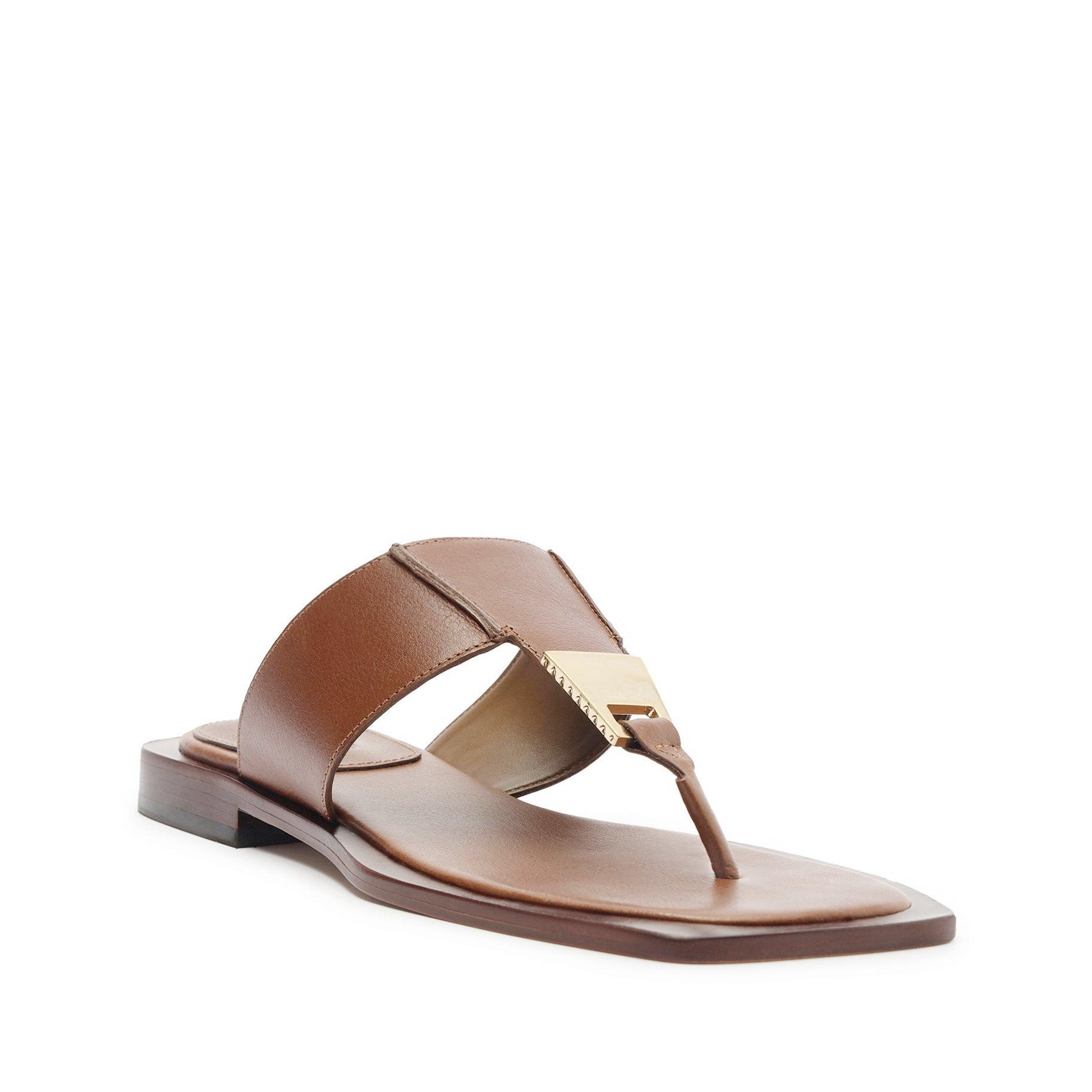 Salma Metallic Leather Flat Sandal Female Product Image