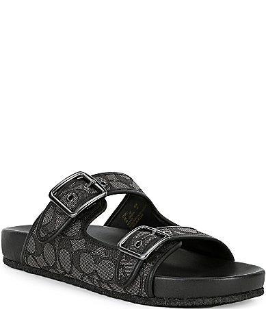 COACH Mens Signature Leather Buckle Sandals Product Image