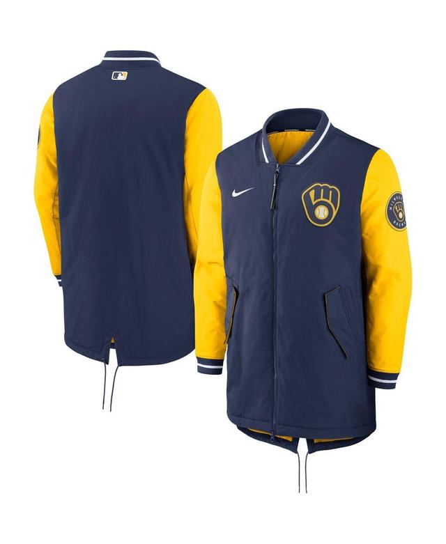 NIKE Men's  Navy Milwaukee Brewers Dugout Performance Full-zip Jacket Product Image