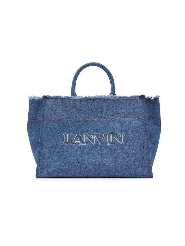 Womens In & Out MM Tote Bag in Denim Product Image