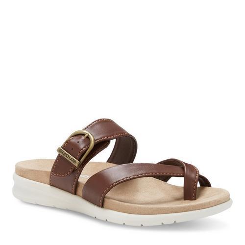 Eastland Sienna Womens Slide Sandals Light Grey Product Image