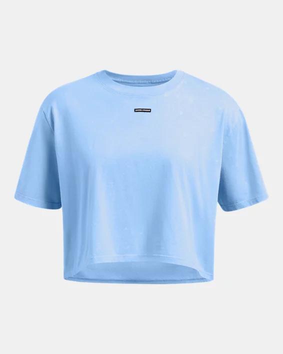 Women's UA Wash Logo Boxy Crop Short Sleeve Product Image