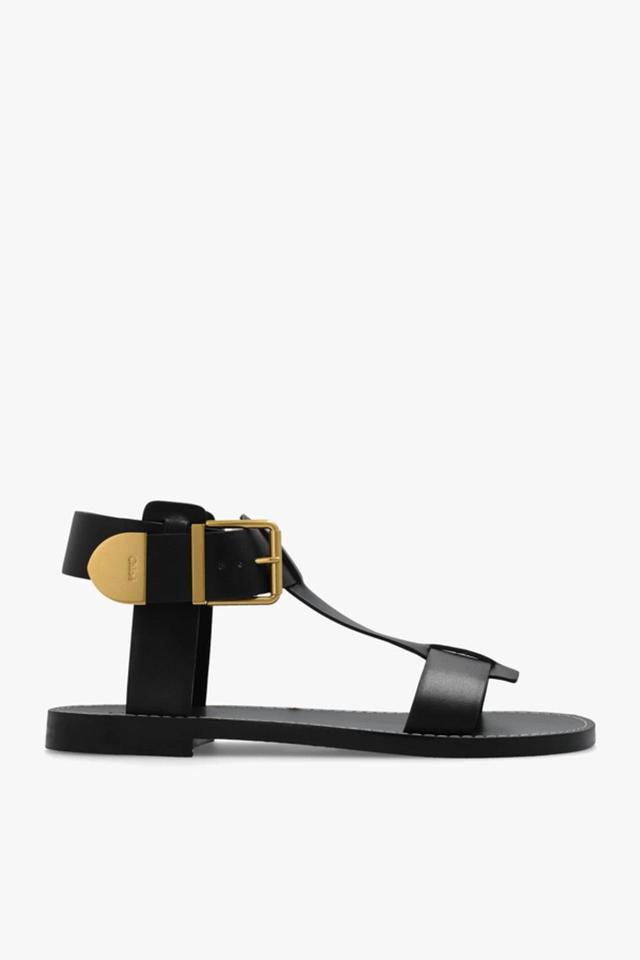 CHLOÉ Rebecca Leather Sandals In Black Product Image