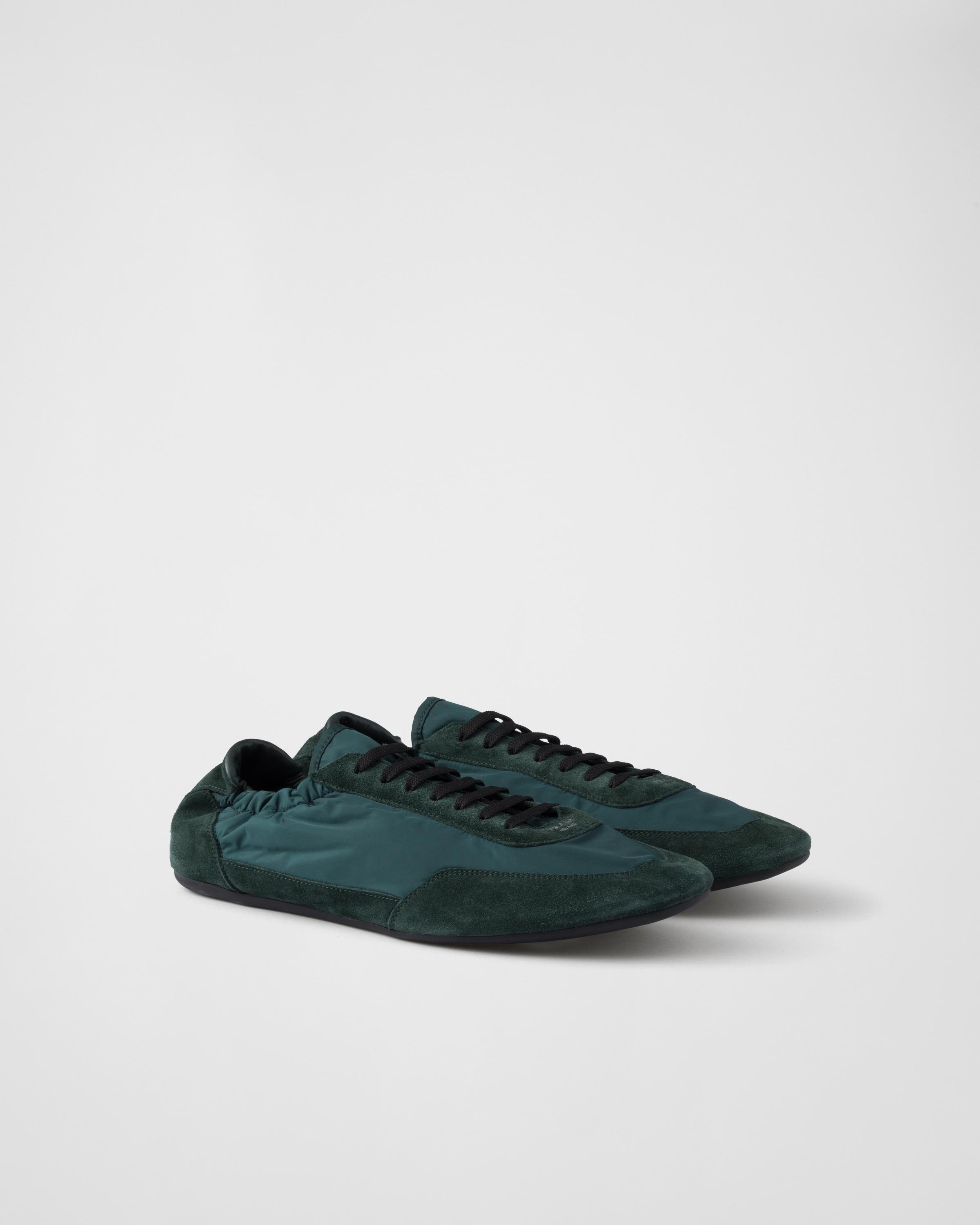 Collapse Re-Nylon and suede elasticized sneakers Product Image