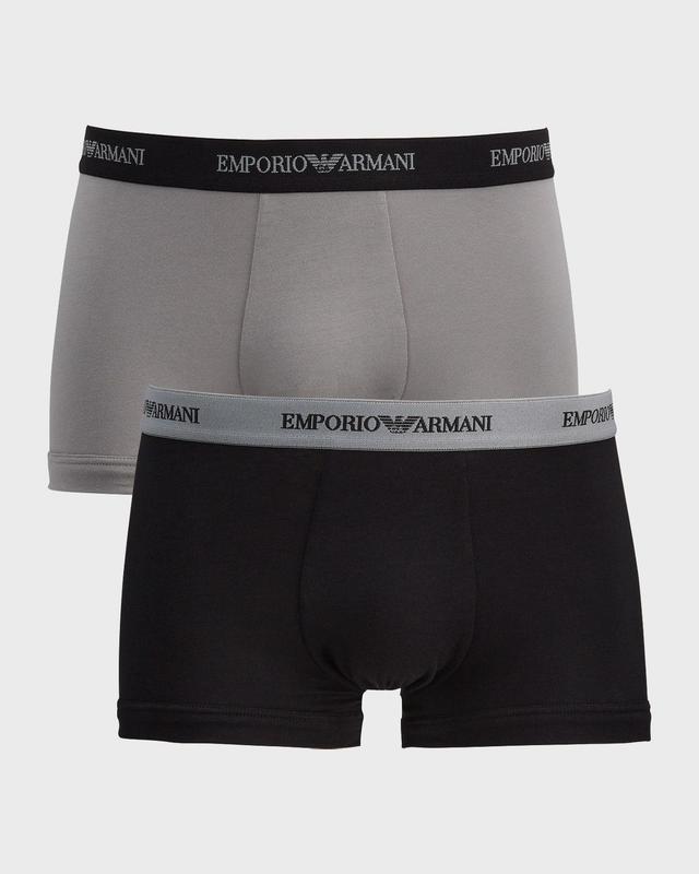 Emporio Armani 2-Pack Stretch Cotton Trunk (Black/Grey) Men's Underwear Product Image