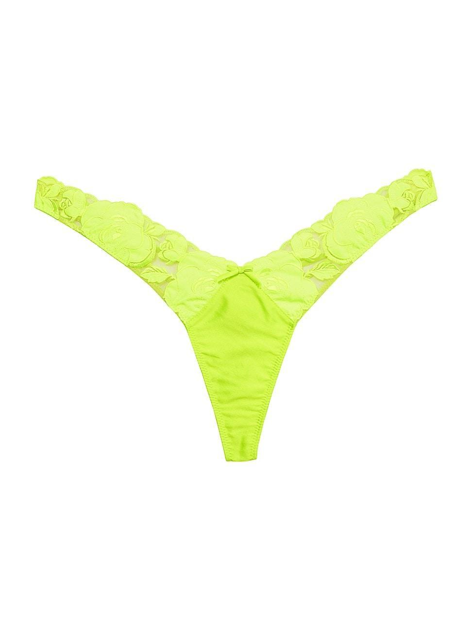 Womens Rosette Lace Strappy Thong Product Image