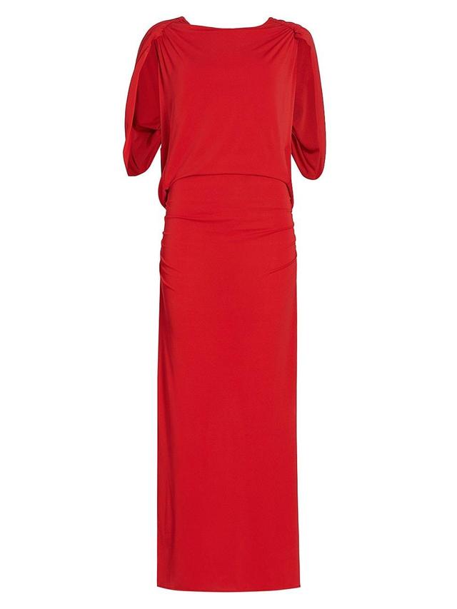 Womens Harriet Cape-Sleeve Midi-Dress Product Image