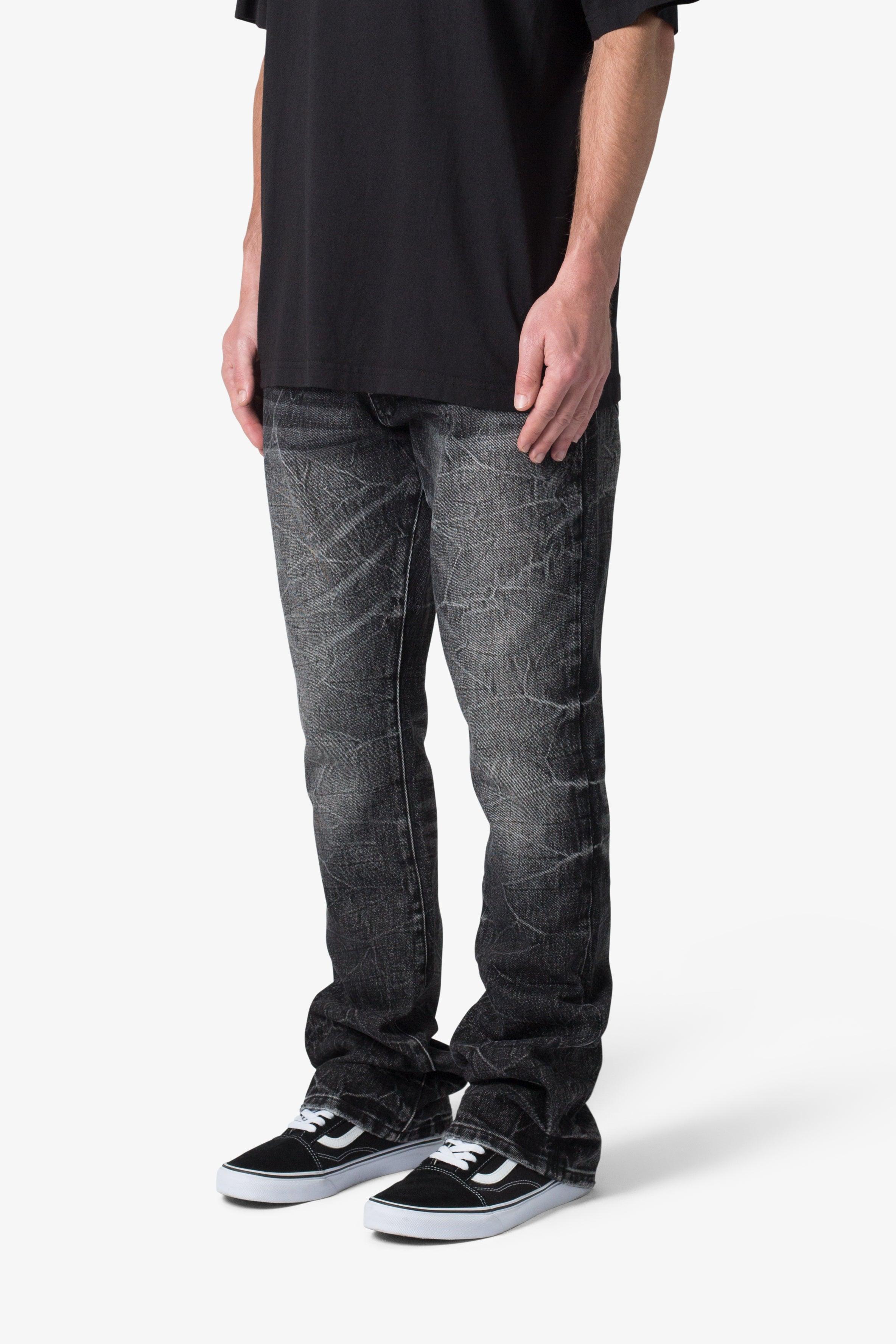 B670 Wave Wash Flare Denim - Washed Black Product Image