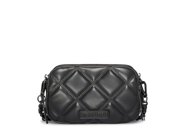 Steve Madden Black Hardware Quilted Crossbody Bag Product Image