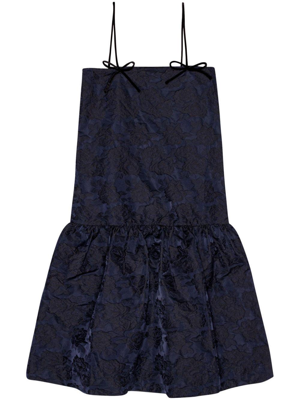 patterned-jacquard midi dress Product Image