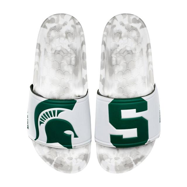 NCAA Michigan State Spartans Slydr Pro Black Sandals - White M3/W5 Product Image