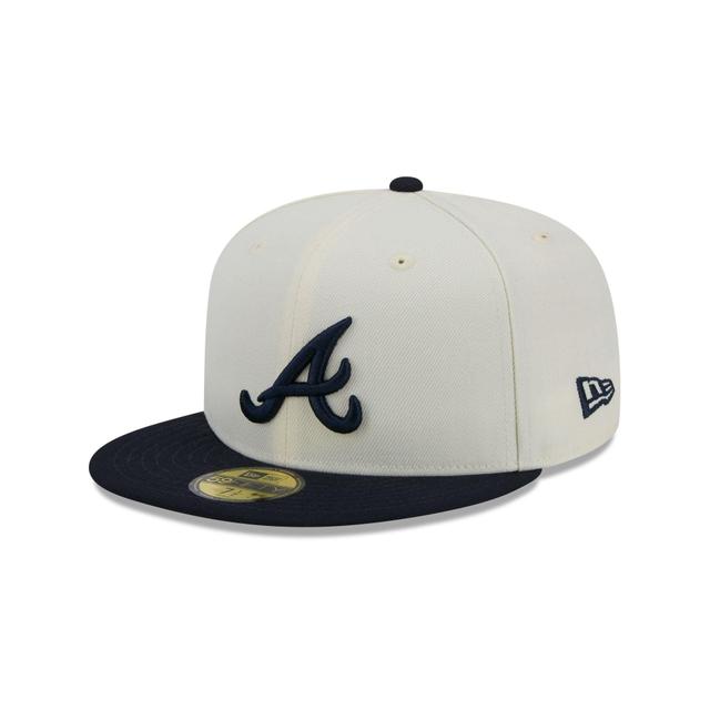 Atlanta Braves Chrome 59FIFTY Fitted Hat Male Product Image