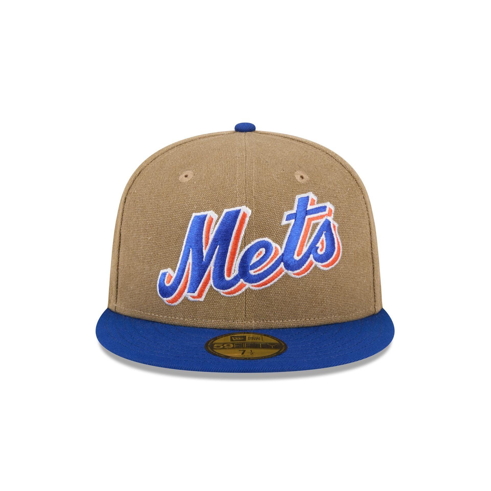 New York Mets Canvas Crown 59FIFTY Fitted Hat Male Product Image