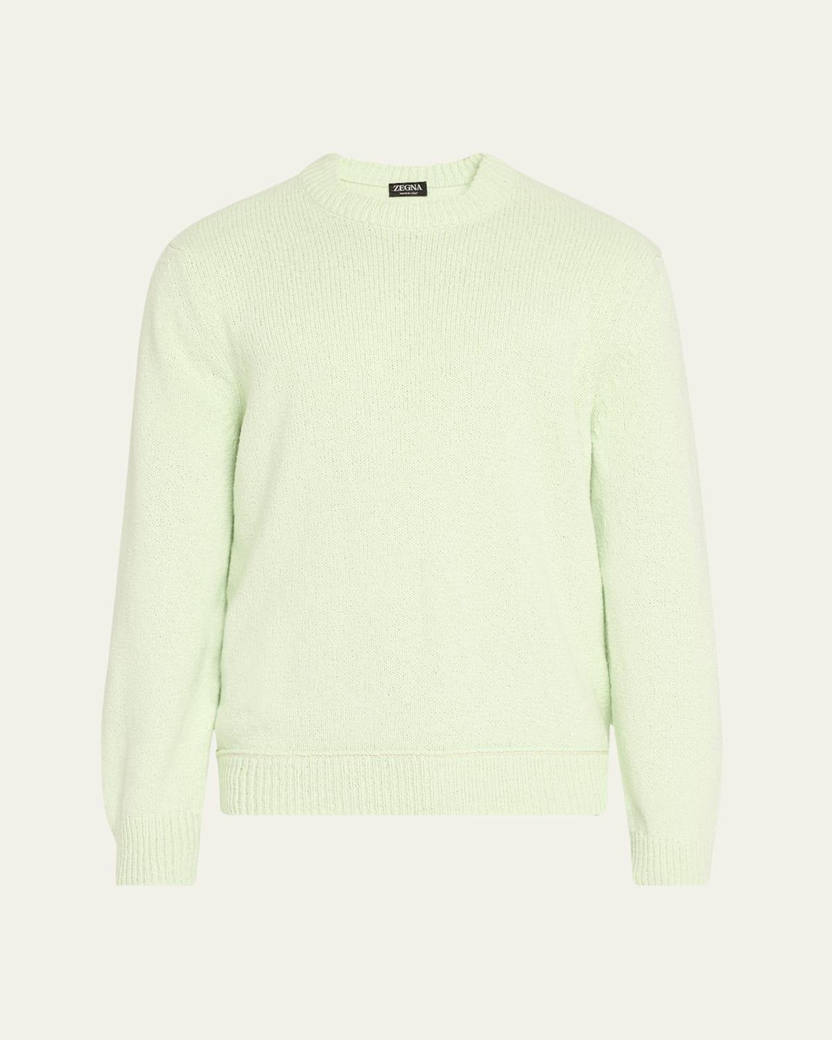 Mens Linen Crewneck Sweater Product Image