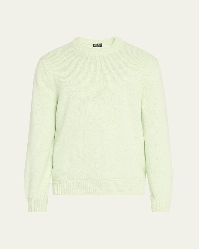 Mens Linen Crewneck Sweater Product Image