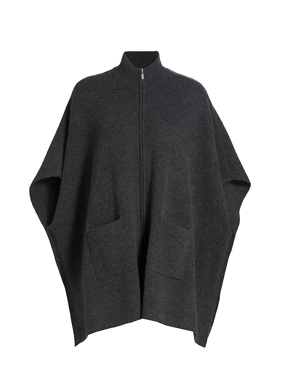 Womens COLLECTION Full-Zip Poncho Product Image