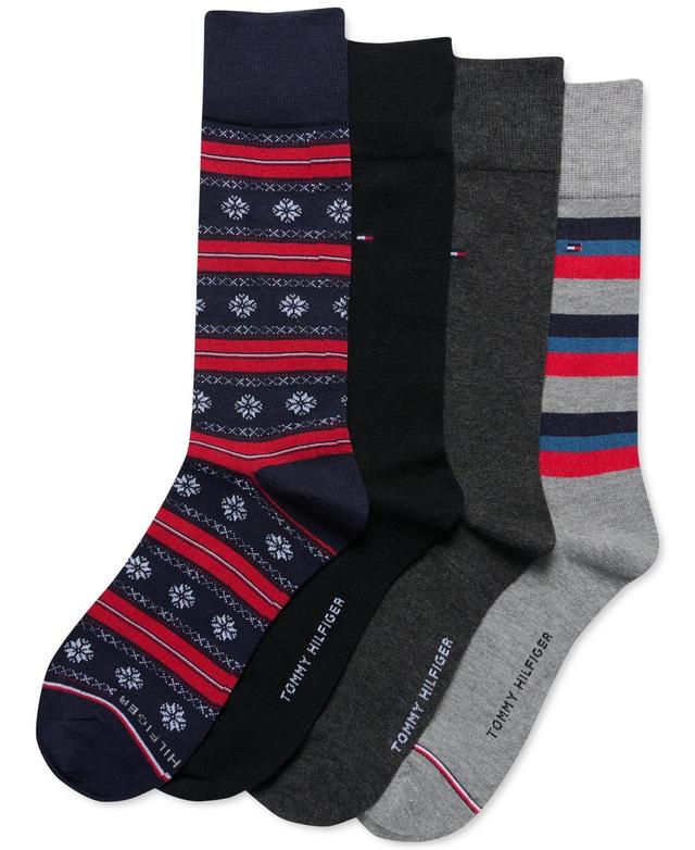 Tommy Hilfiger Mens Holiday 4-Pk. Dress Crew Socks Product Image