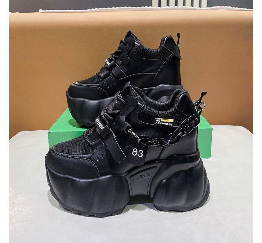 Platform Tag Chain Detail Sneakers Product Image