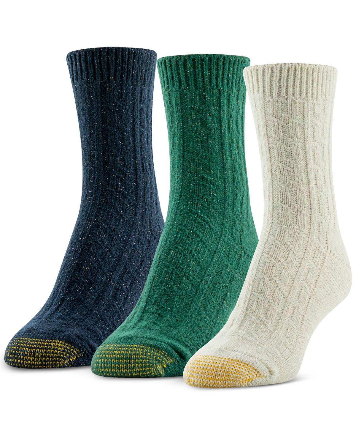 Gold Toe Womens 3-Pk. Casual Sparkle Cable Midi Socks Product Image