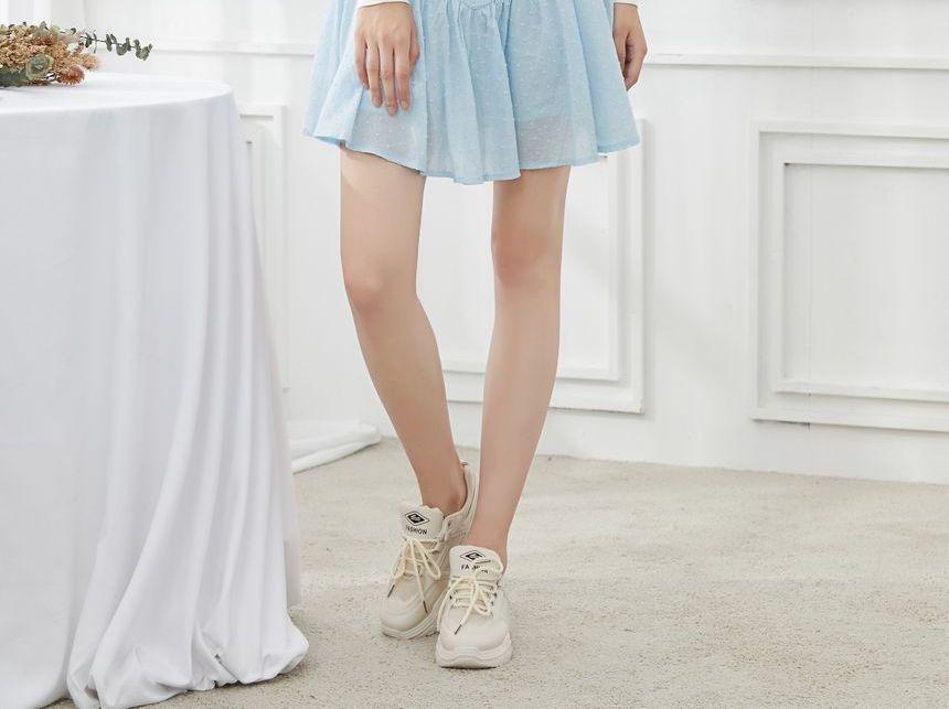 Ruffle Hem Dotted Skirt Product Image