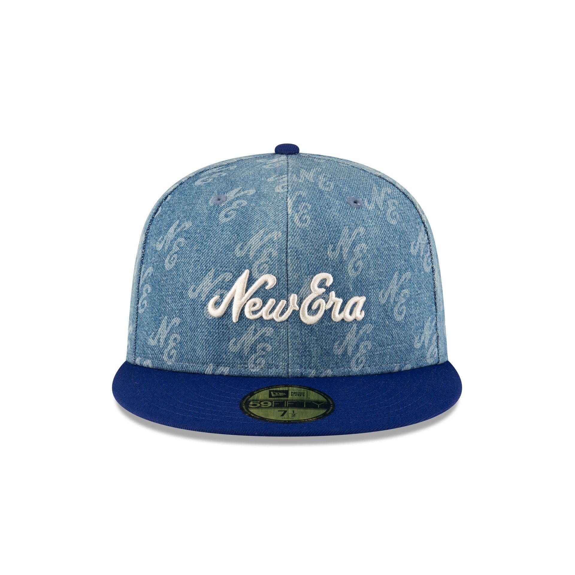 New Era Cap Laser Burn Out Denim 59FIFTY Fitted Hat Male Product Image