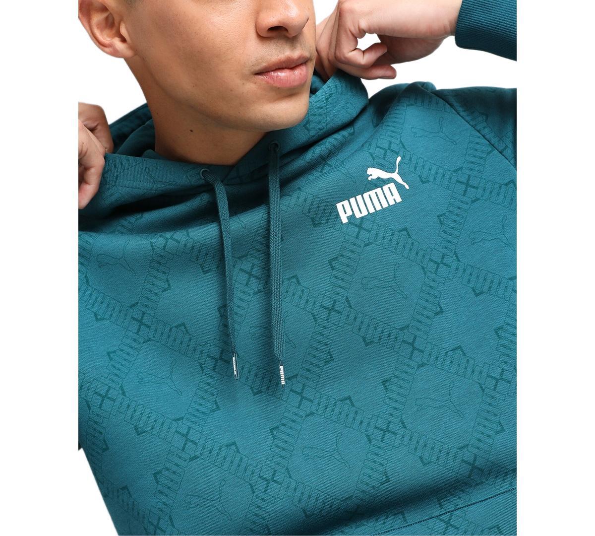 Puma Mens Logomania Allover Logo Print Fleece Hoodie Product Image