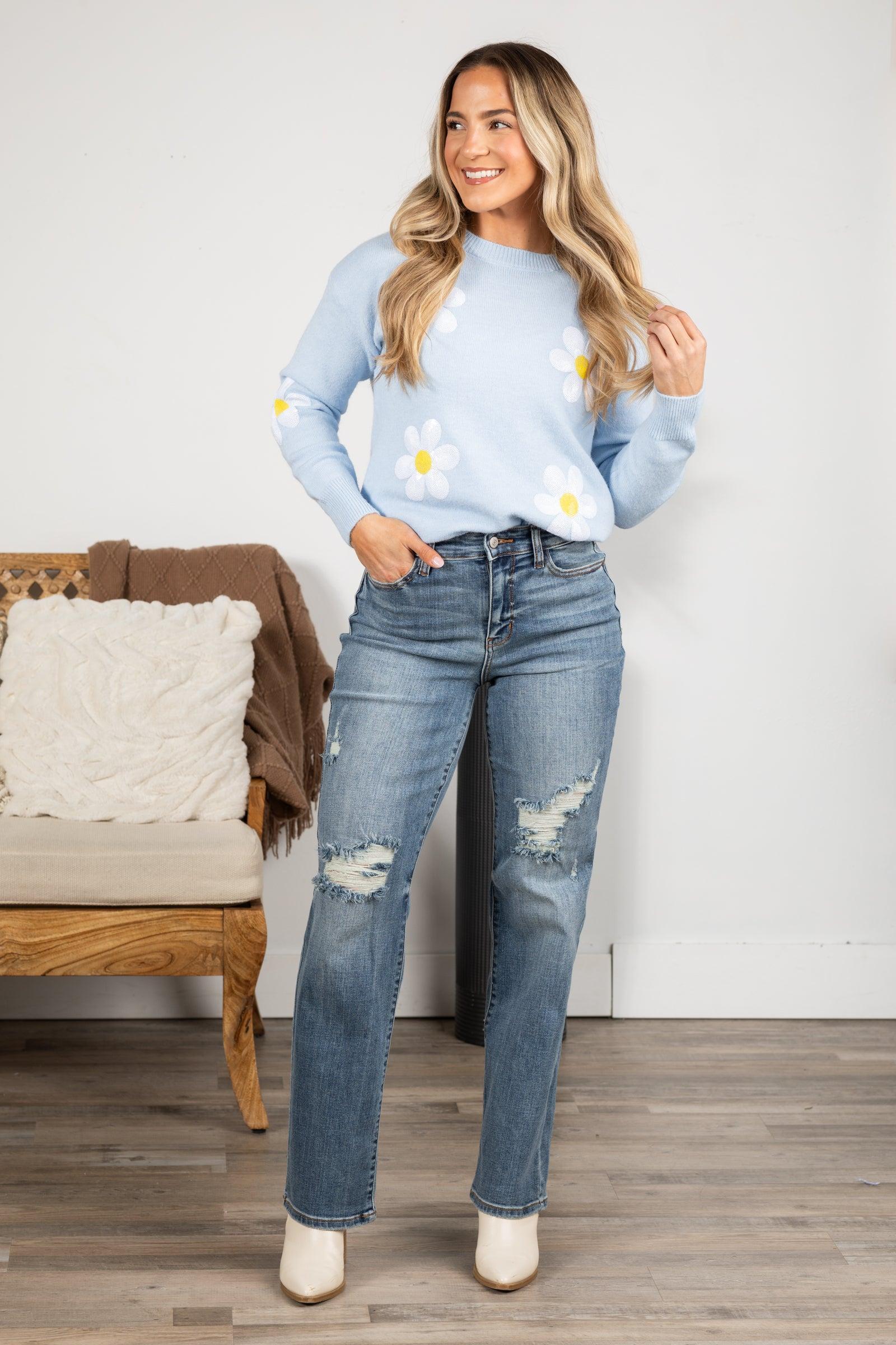 Judy Blue High Waist Dad Straight Jeans Product Image