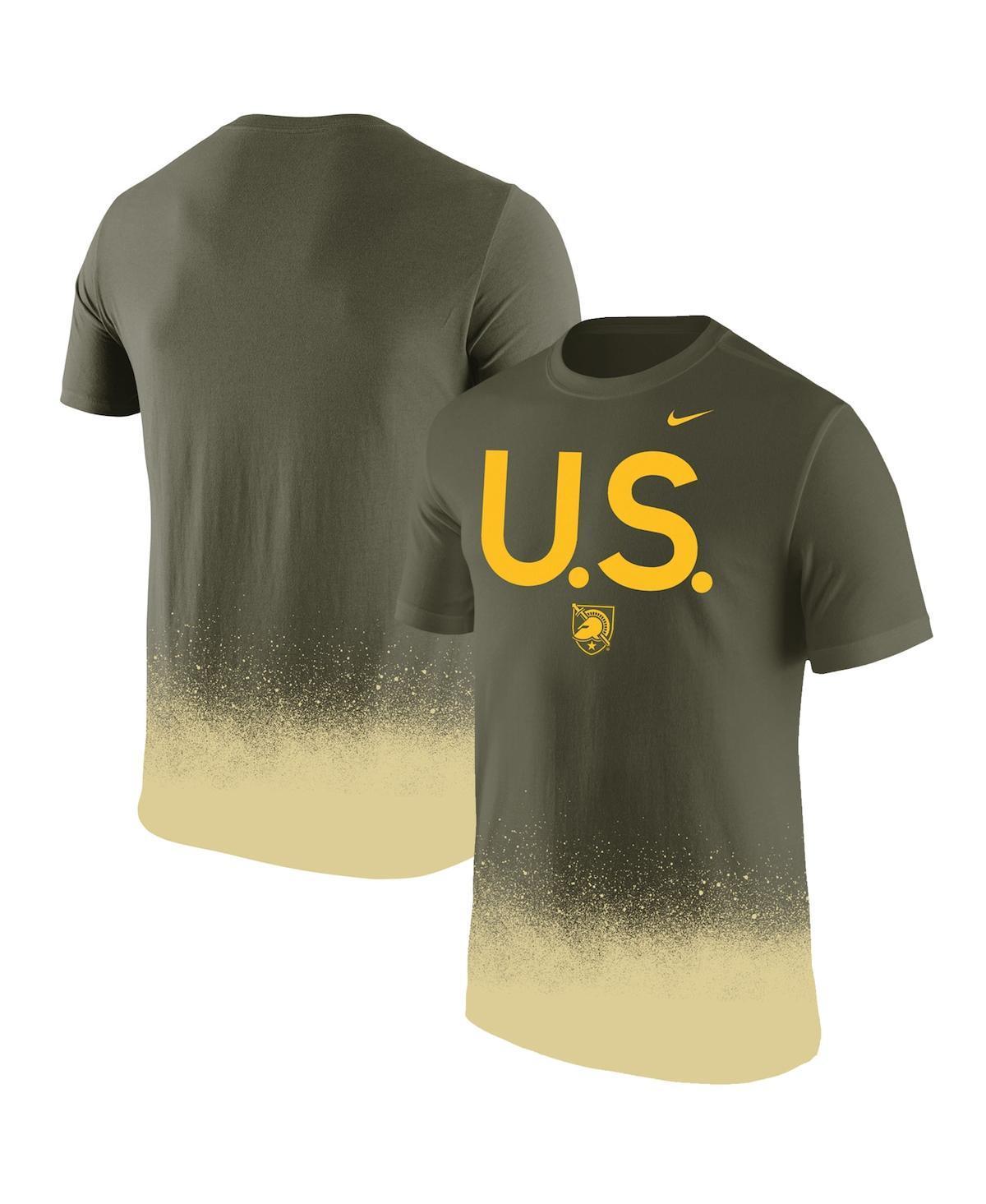 Mens Nike Olive Army Black Knights 1st Armored Division Old Ironsides Rivalry Splatter T-shirt Product Image