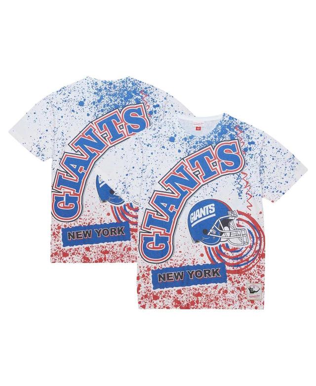 Mens Mitchell & Ness White New York Giants Team Burst Sublimated T-shirt Product Image