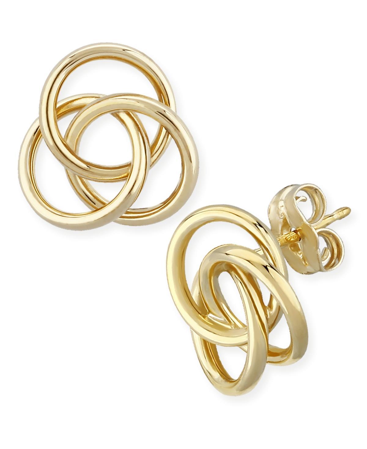 14K Yellow Gold Large Love Knot Stud Earrings - 100% Exclusive Product Image