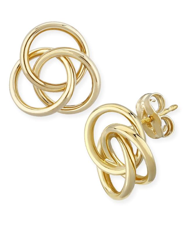 14K Yellow Gold Large Love Knot Stud Earrings - 100% Exclusive Product Image