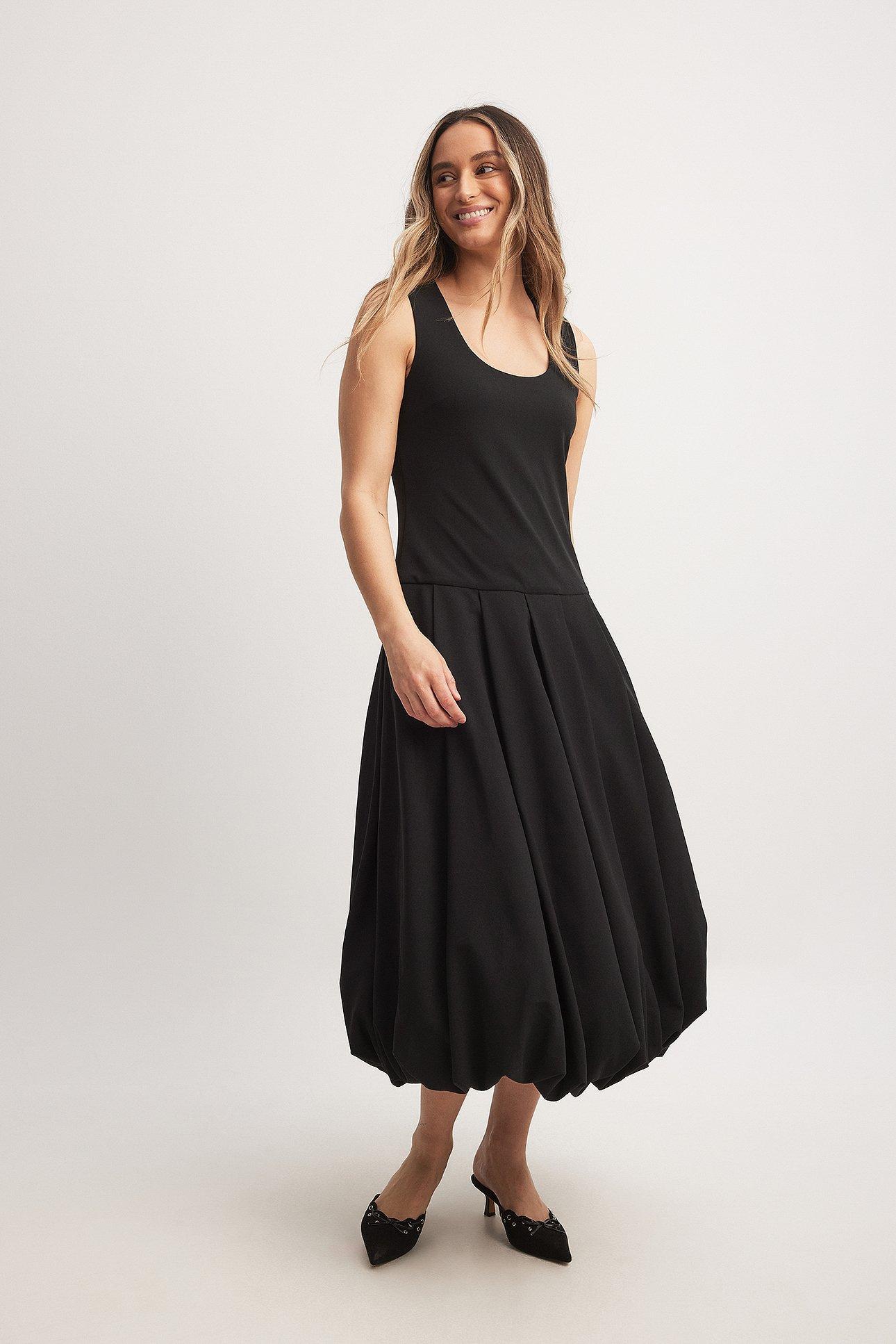 Balloon Skirt Midi Dress Product Image