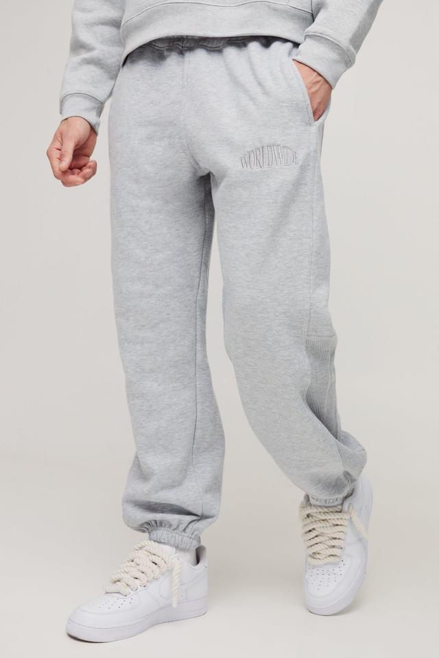 Oversized Waffle Panel Jogger | boohooMAN USA Product Image