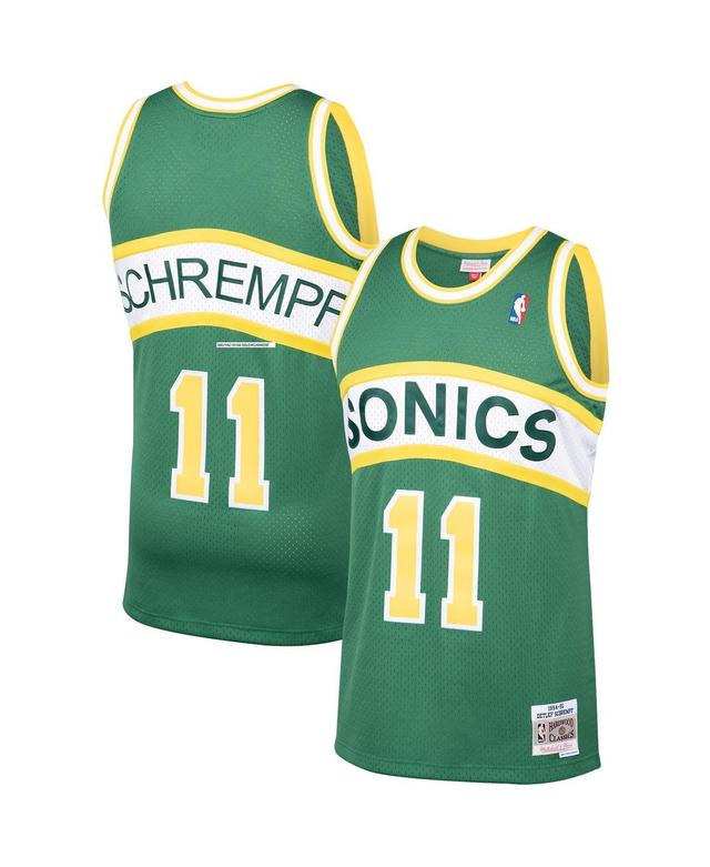 Mens Mitchell & Ness Detlef Schrempf Green Seattle SuperSonics 1994-95 Hardwood Classics Swingman Player Jersey - Green Product Image