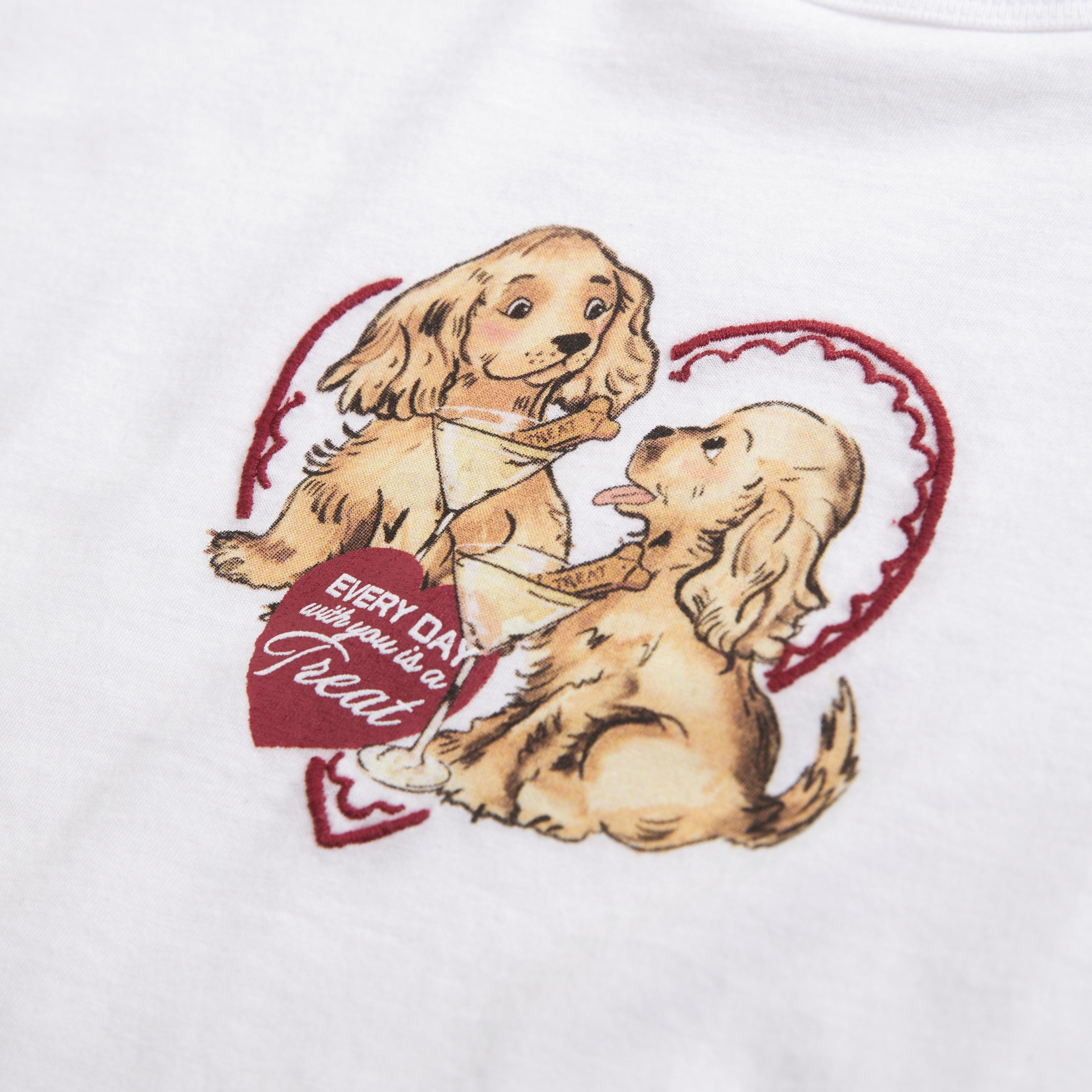 Short-Sleeve Vintage Valentine Graphic Skimming Tee Product Image