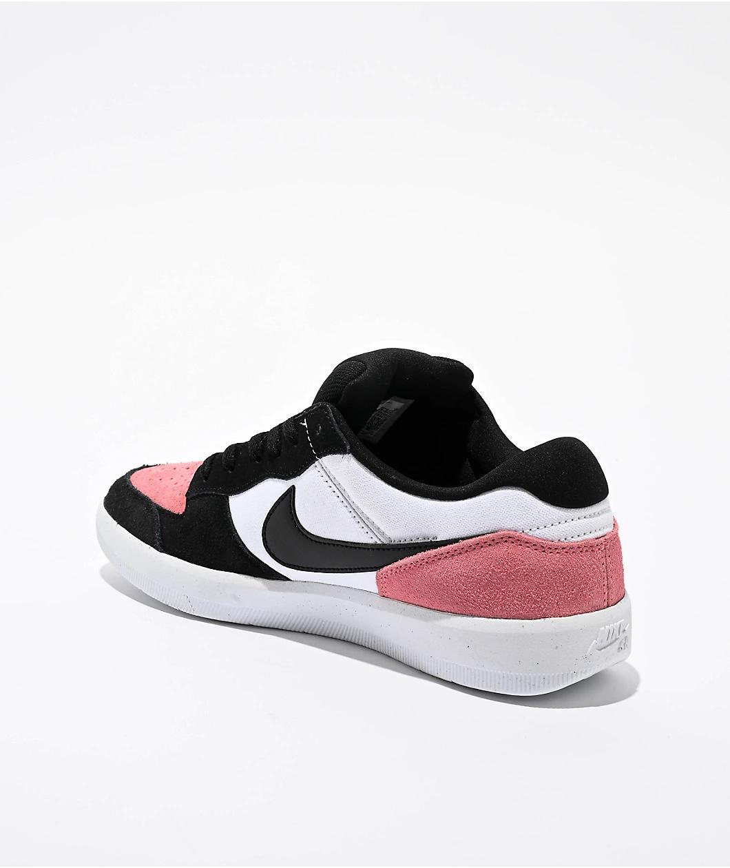 Nike SB Force 58 Pink Salt, Black & White Skate Shoes Product Image