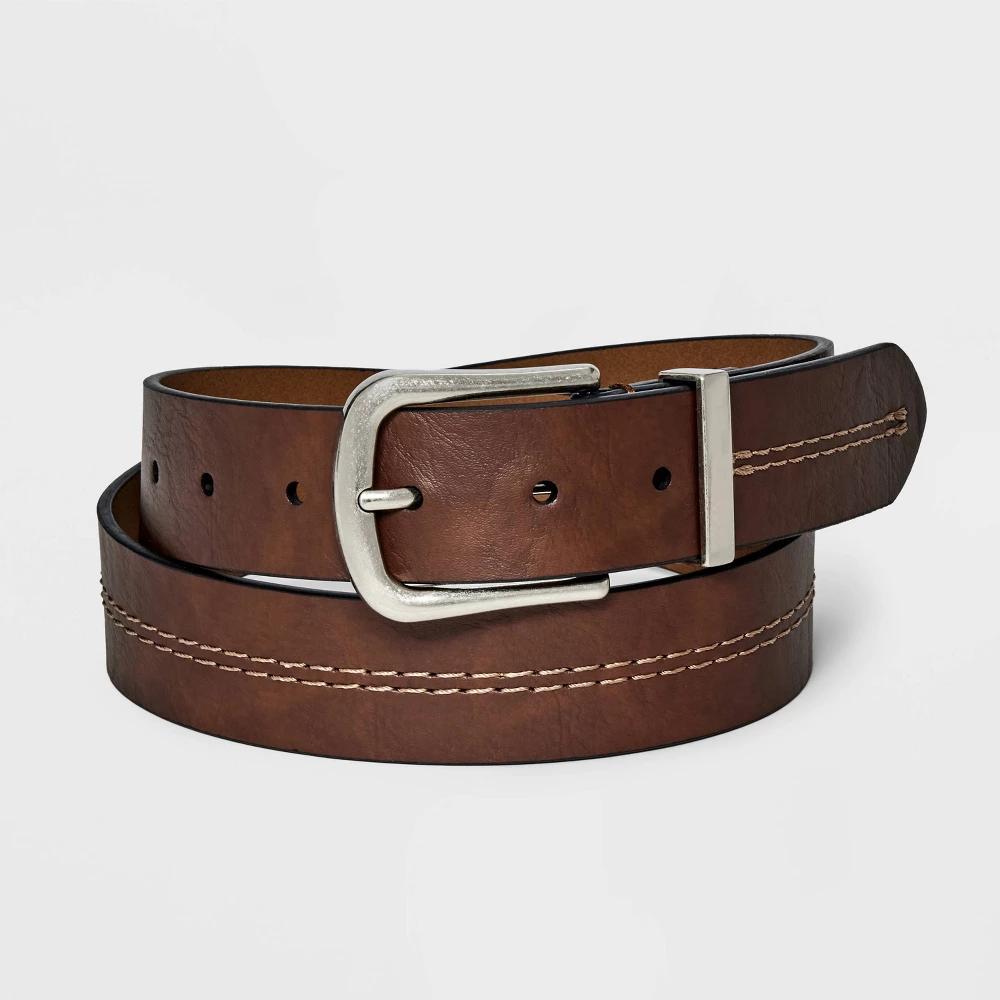 Mens Solid Adjustable Strap Belt - Goodfellow & Co Tan XXL Product Image