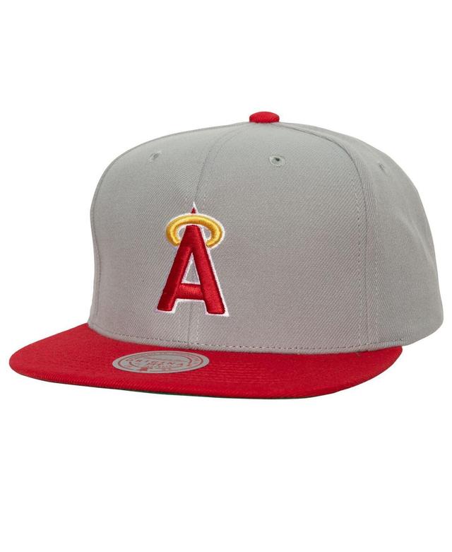 Mens Mitchell & Ness Gray California Angels 1989-1992 Cooperstown Collection Away Snapback Hat Product Image