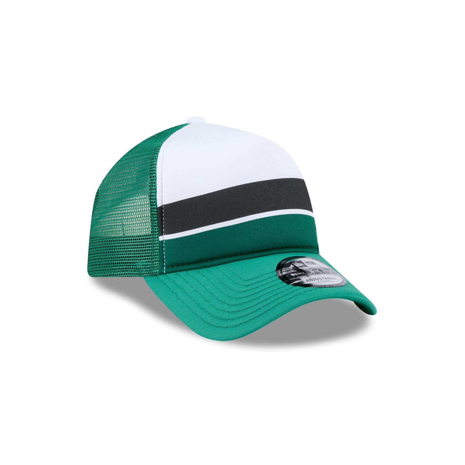 Boston Celtics Color Block 9FORTY A-Frame Trucker Snapback Hat Male Product Image