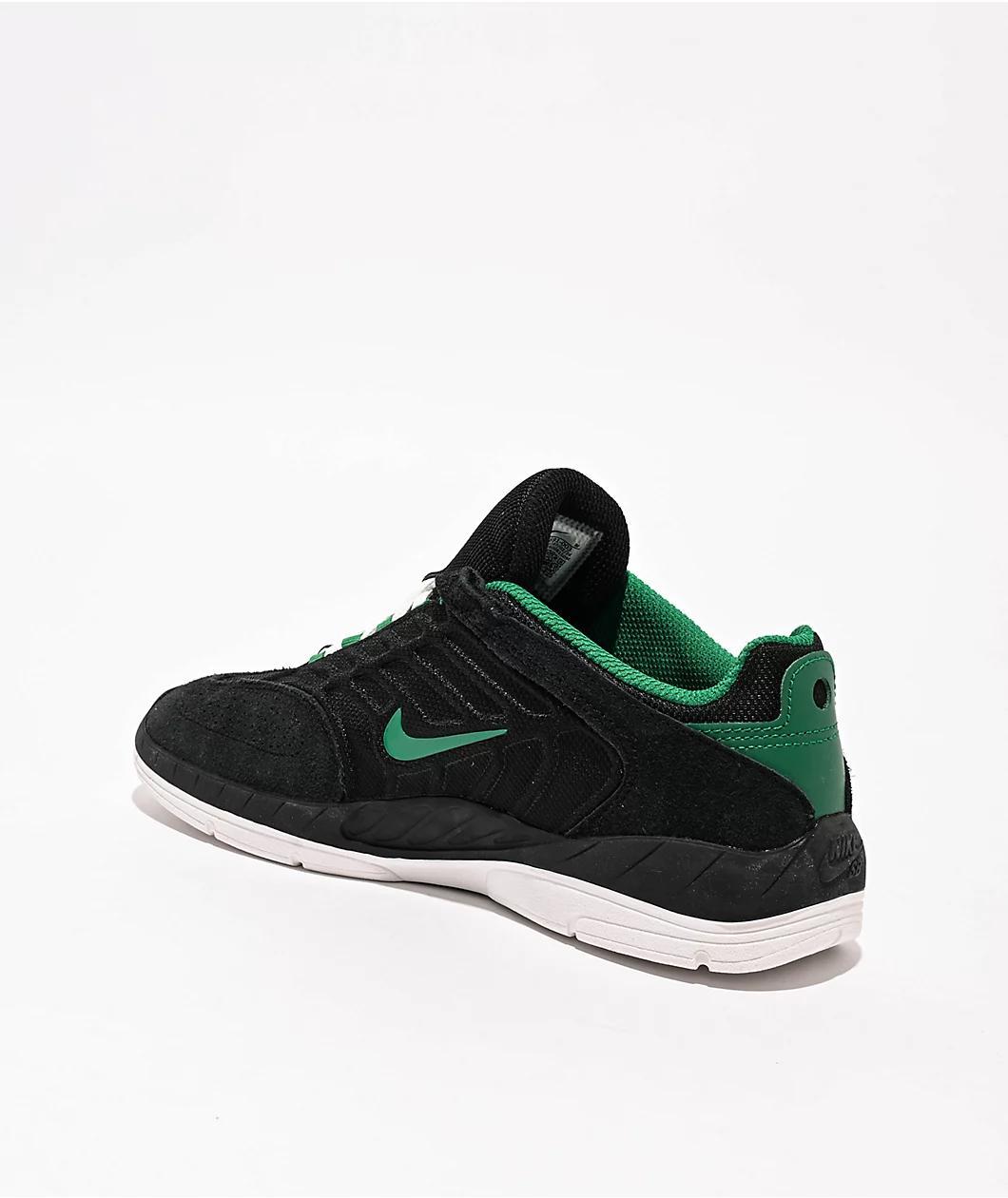 Nike SB Vertebrae Black, Malachite, & Summit White Skate Shoes Product Image